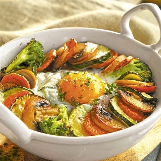 healthy dinners vegetables with egg